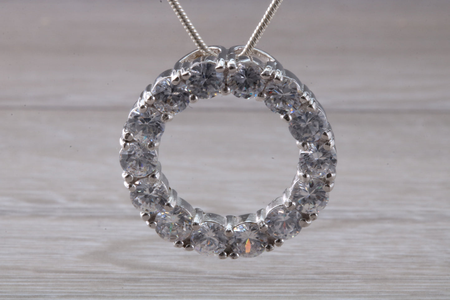 Sterling Silver C Z set Necklace