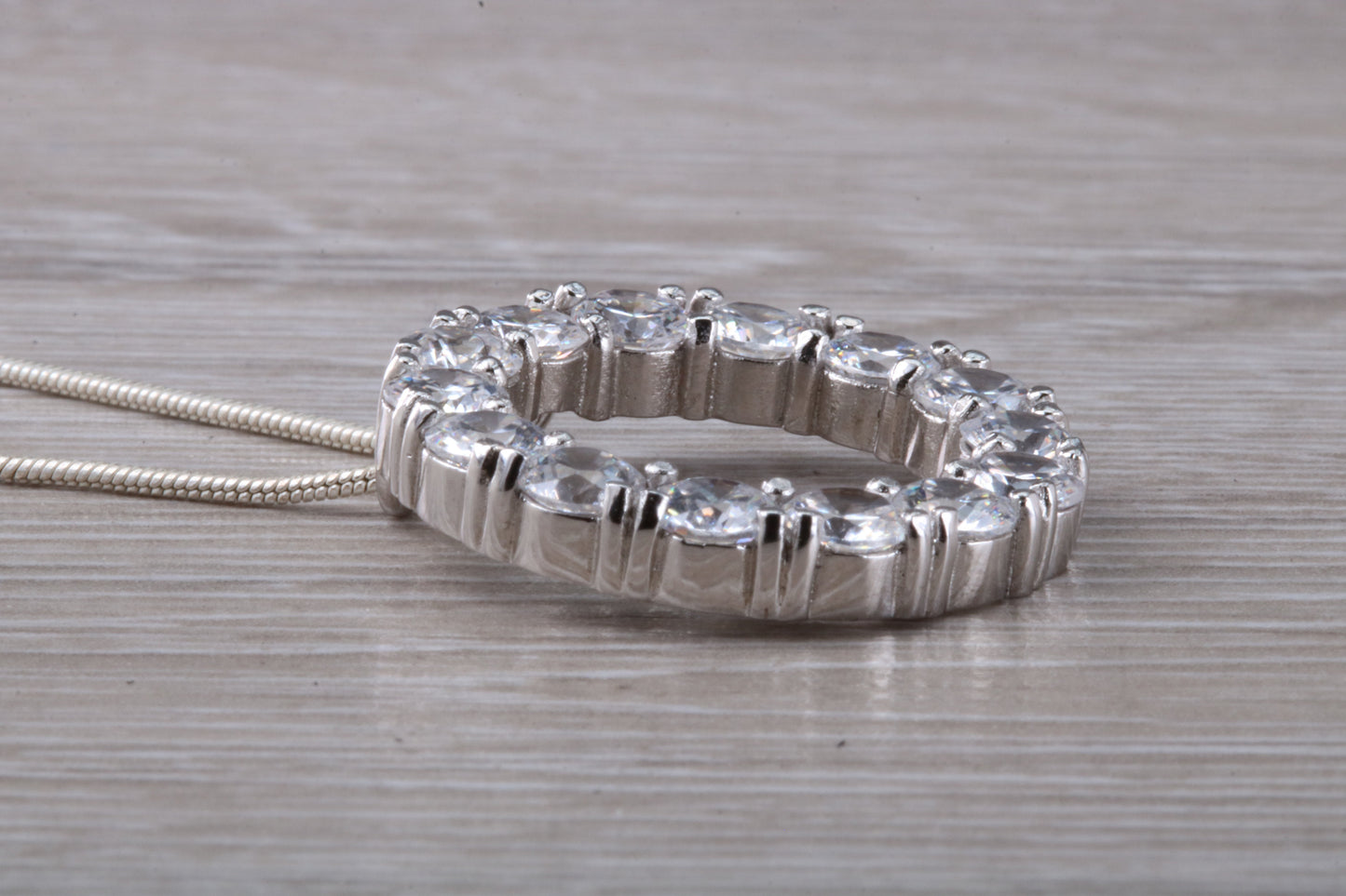 Sterling Silver C Z set Necklace