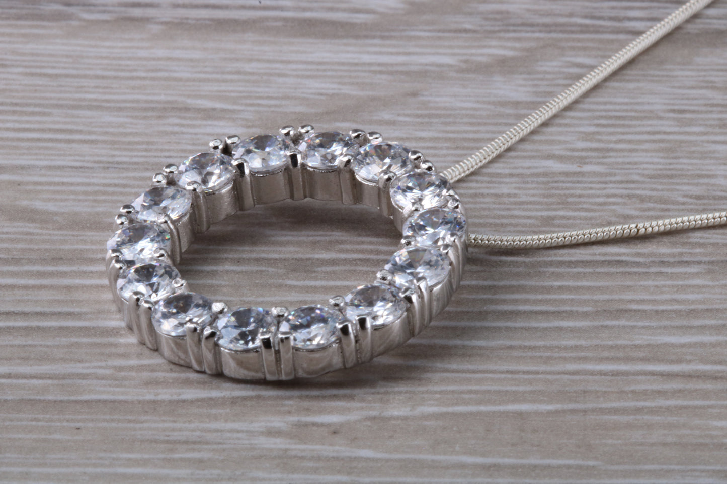 Sterling Silver C Z set Necklace