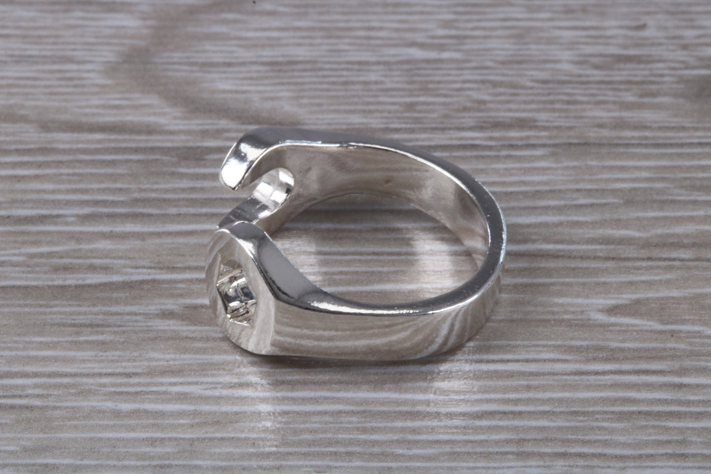 Chunky Spanner ring, solid silver, suitable for ladies or gents. Available in silver, yellow gold, white gold and platinum