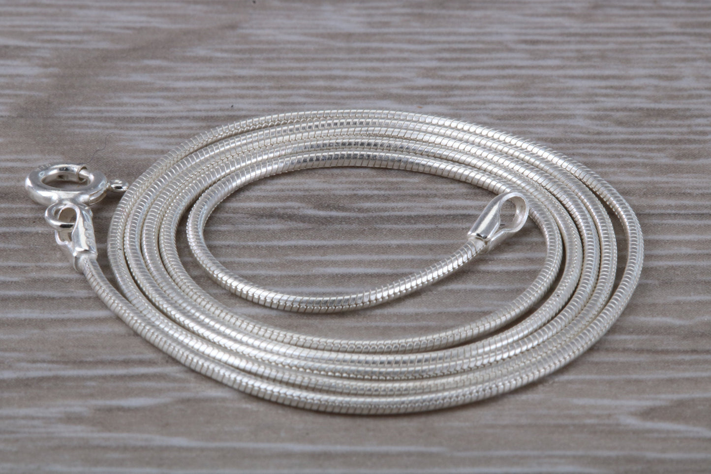 Sterling Silver 18 inch Long Snake Chain