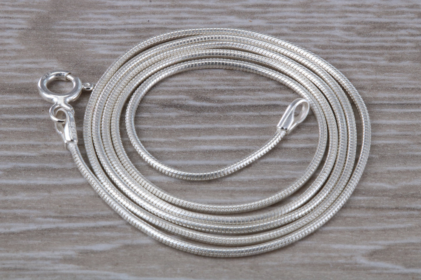 Sterling Silver 18 inch Long Snake Chain