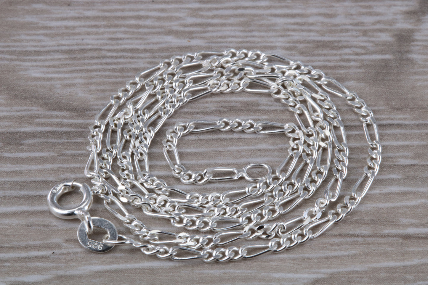 Sterling Silver Figaro Pendant Chain, 20 inch Length