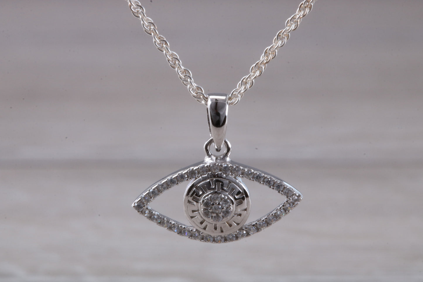 Sterling Silver Evil Eye Necklace
