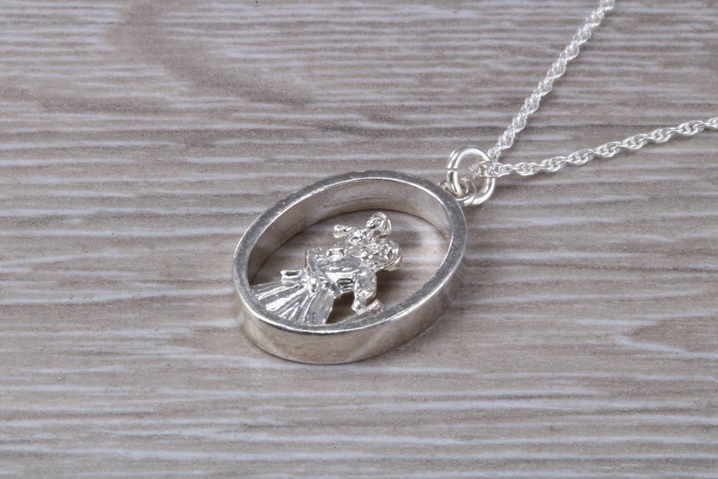 Sterling Silver Saint Christopher Necklace