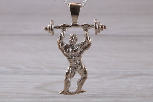 Sterling Silver Body Builder Necklace