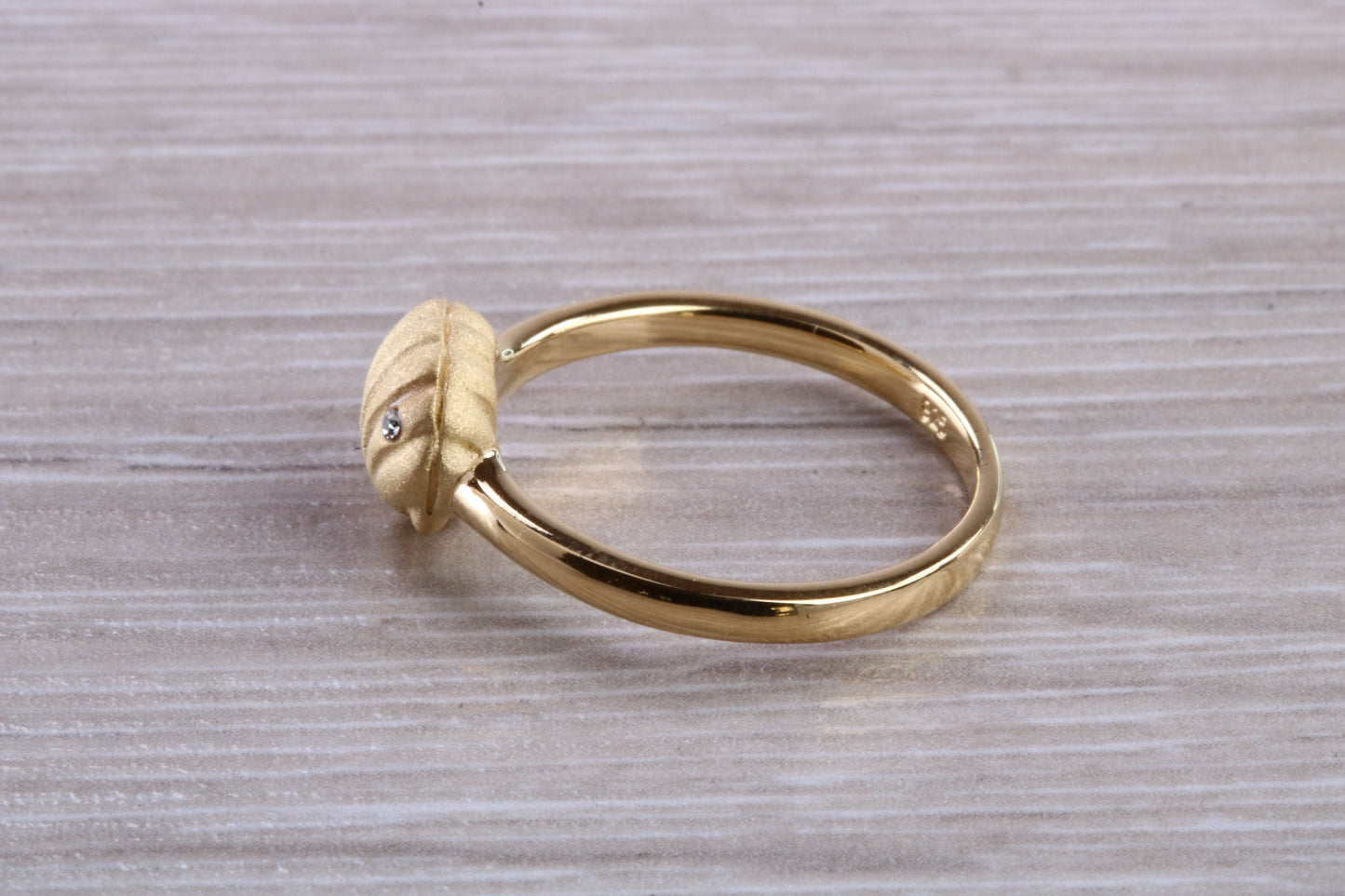 Sterling Silver C Z set Shell Ring