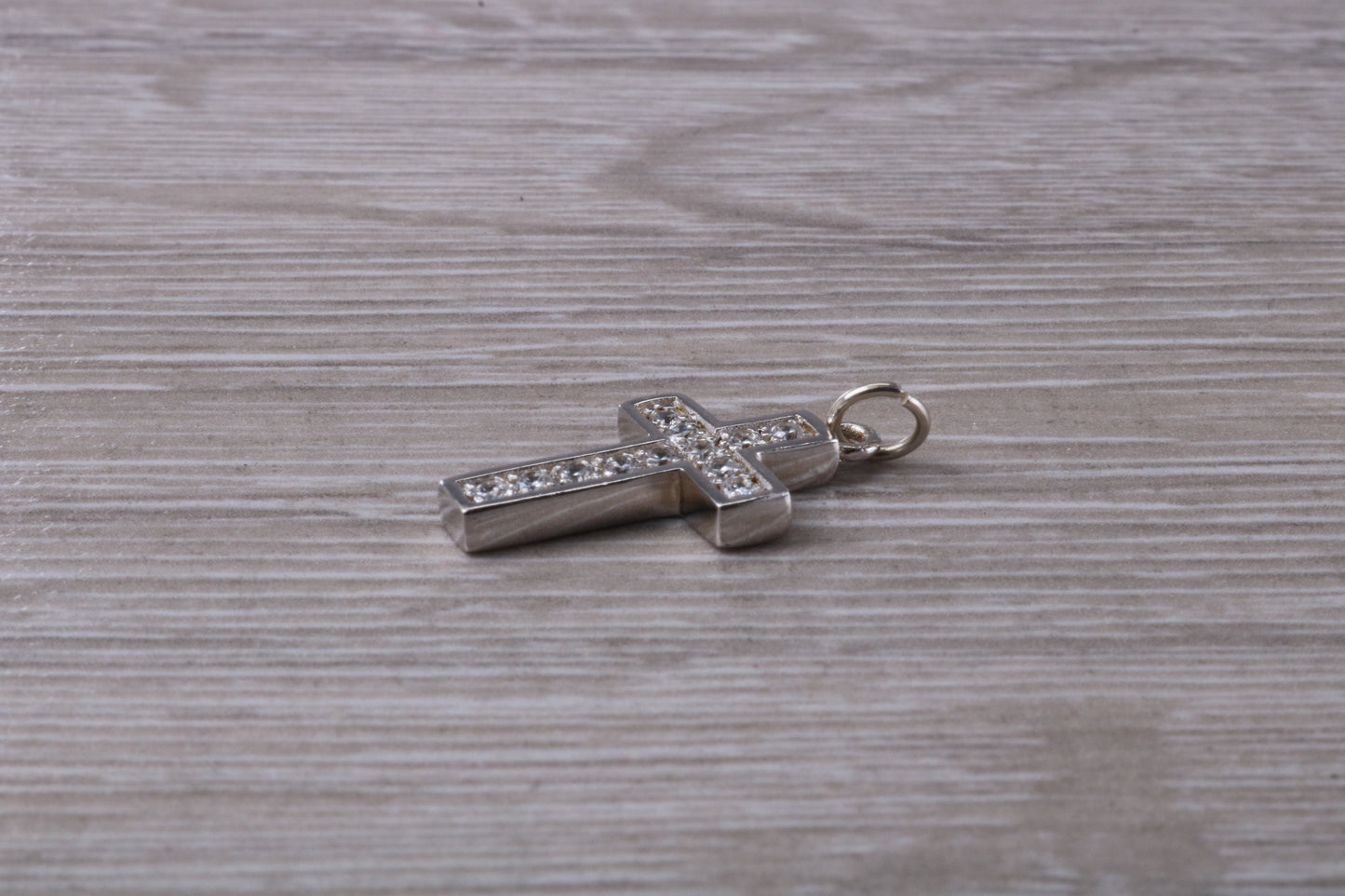Sterling Silver Cubic Zirconia set Cross Necklace