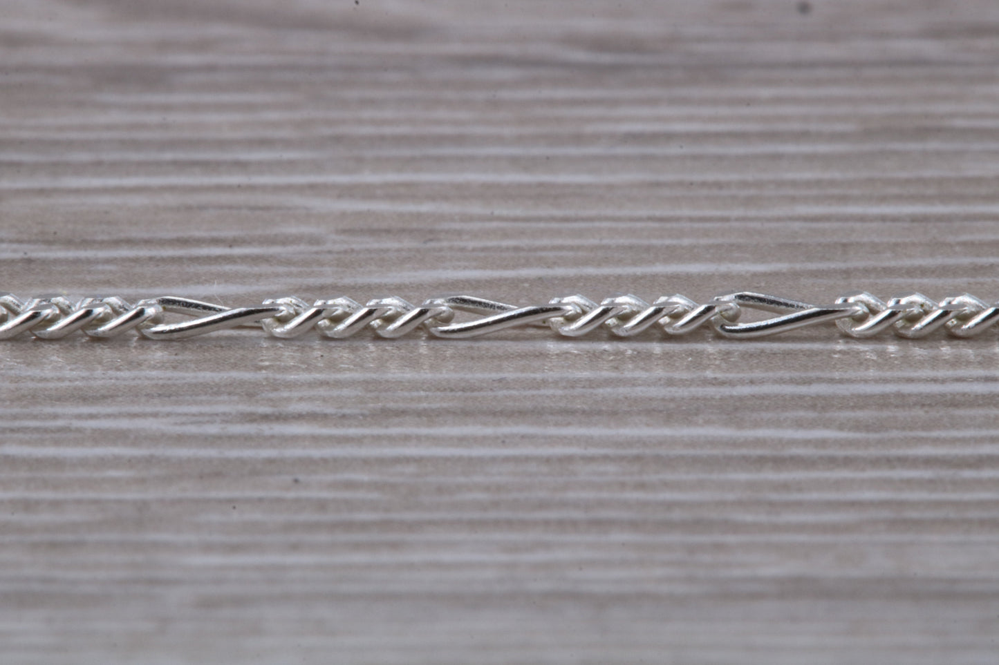 Sterling Silver Figaro Pendant Chain, 20 inch Length