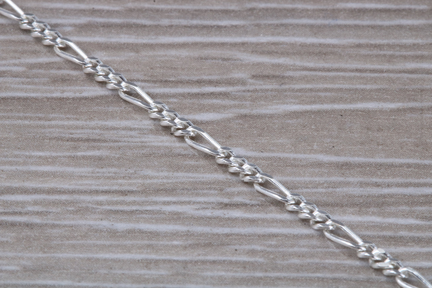 Sterling Silver Figaro Pendant Chain, 20 inch Length