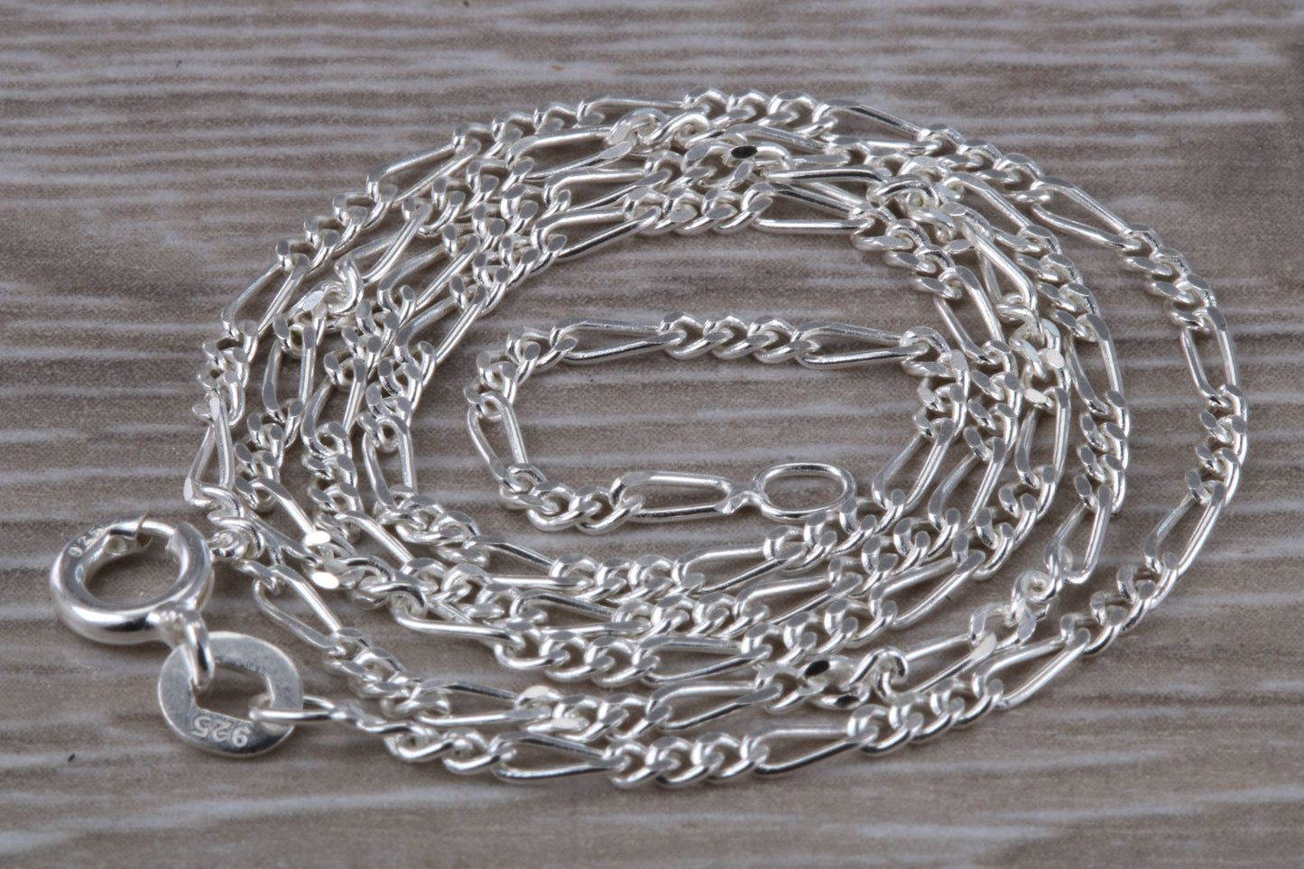 Sterling Silver Figaro Pendant Chain, 20 inch Length
