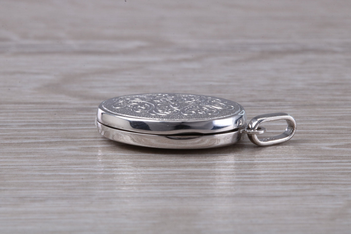 Sterling silver Oval Hand Engraved Locket