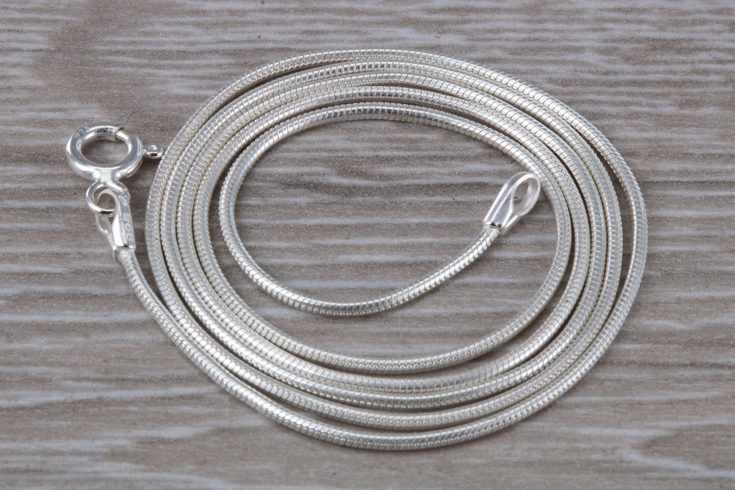 Sterling Silver 16 inch Long Snake Chain