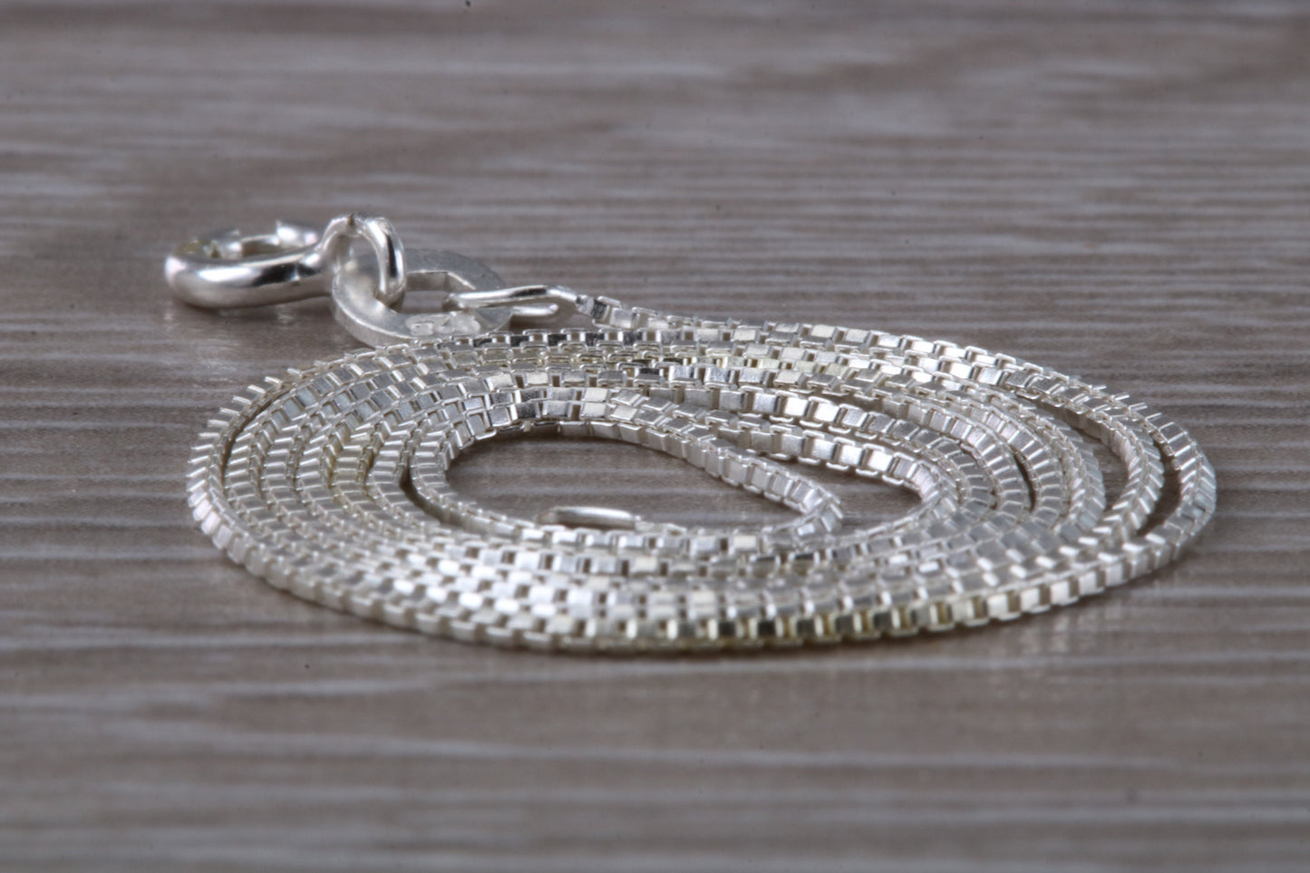 Sterling Silver 16 inch Long Box Pendant Chain