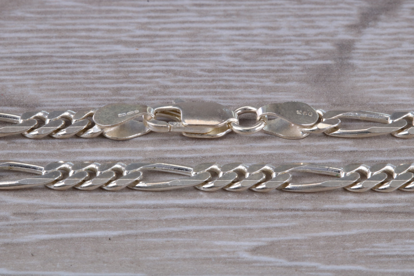 Sterling Silver 16 inch Long Figaro Chain