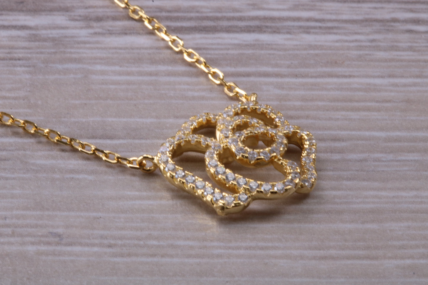Sterling Silver C Z set Dressy Necklace