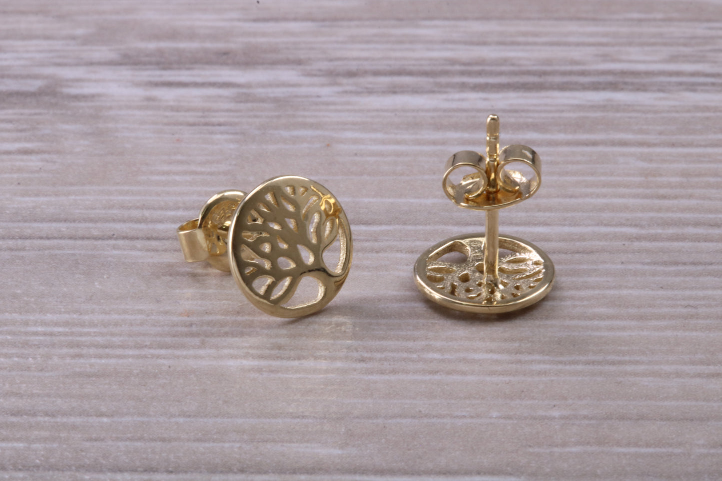 9ct Yellow Gold Tree of Life Necklace and Matching Stud Earrings