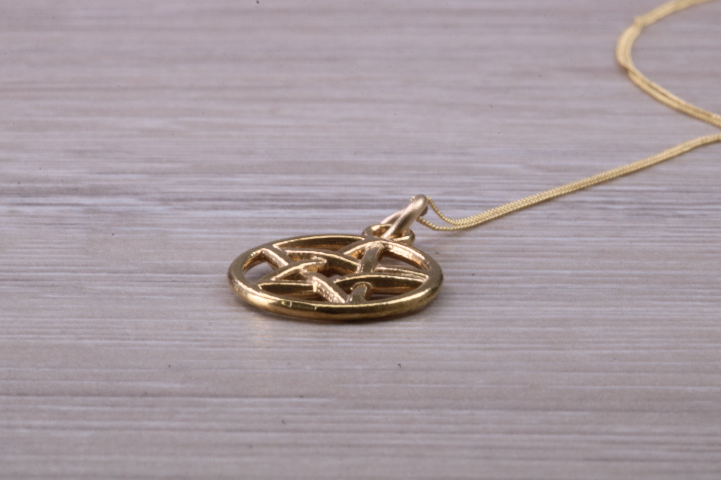 9ct Yellow Gold Star of David Necklace