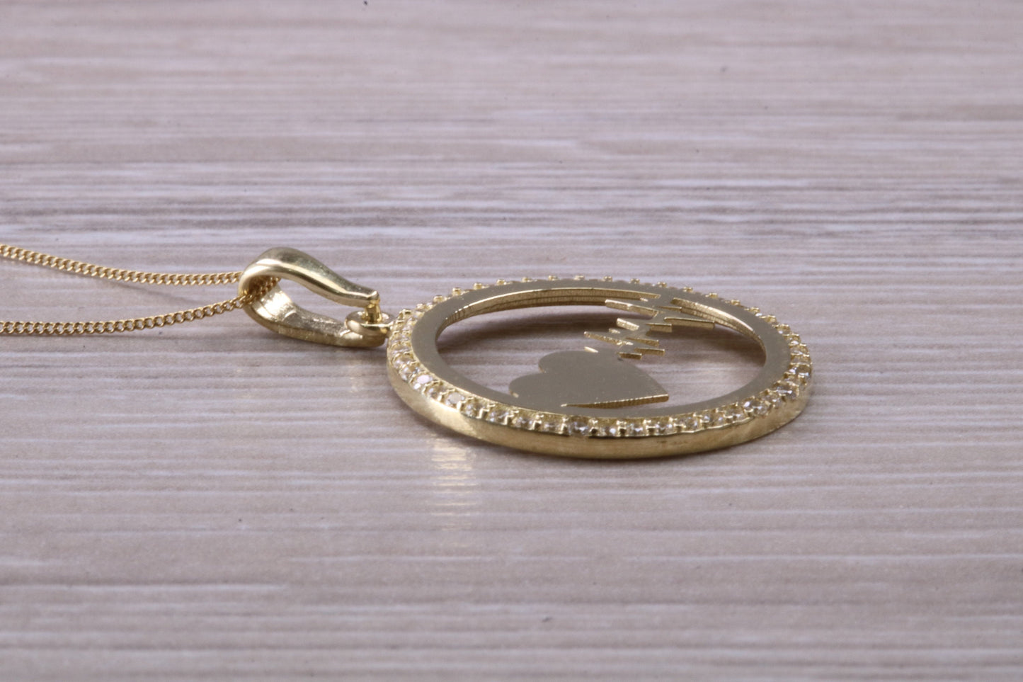 9ct Gold Heart Beat Necklace
