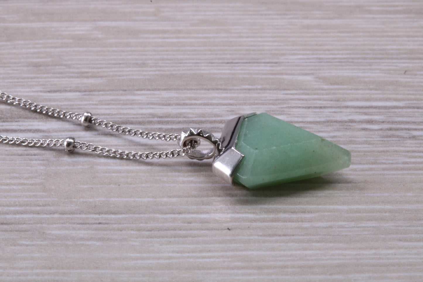 Natural Emerald Necklace set in Sterling Silver