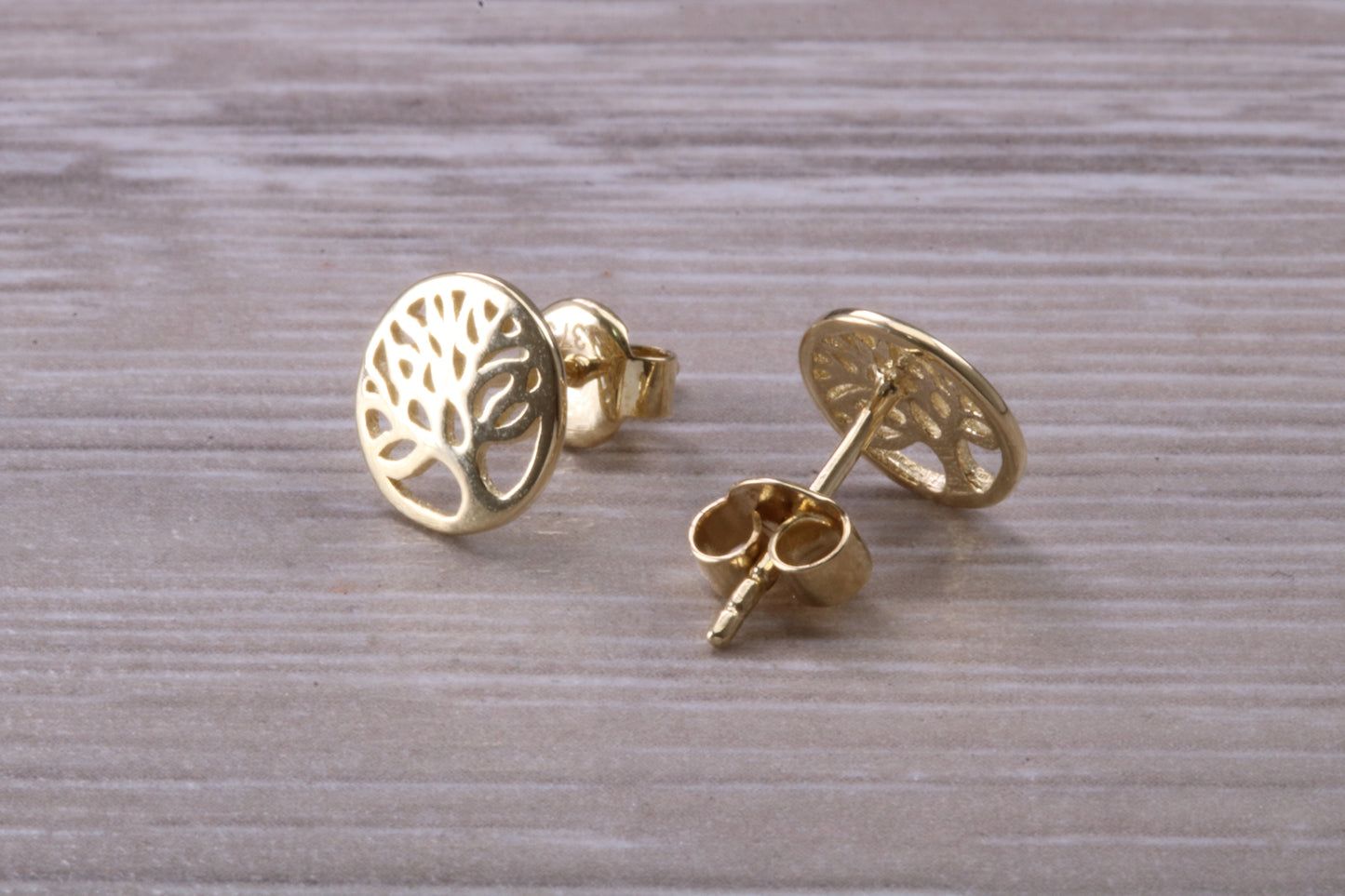 9ct Yellow Gold Tree of Life Necklace and Matching Stud Earrings