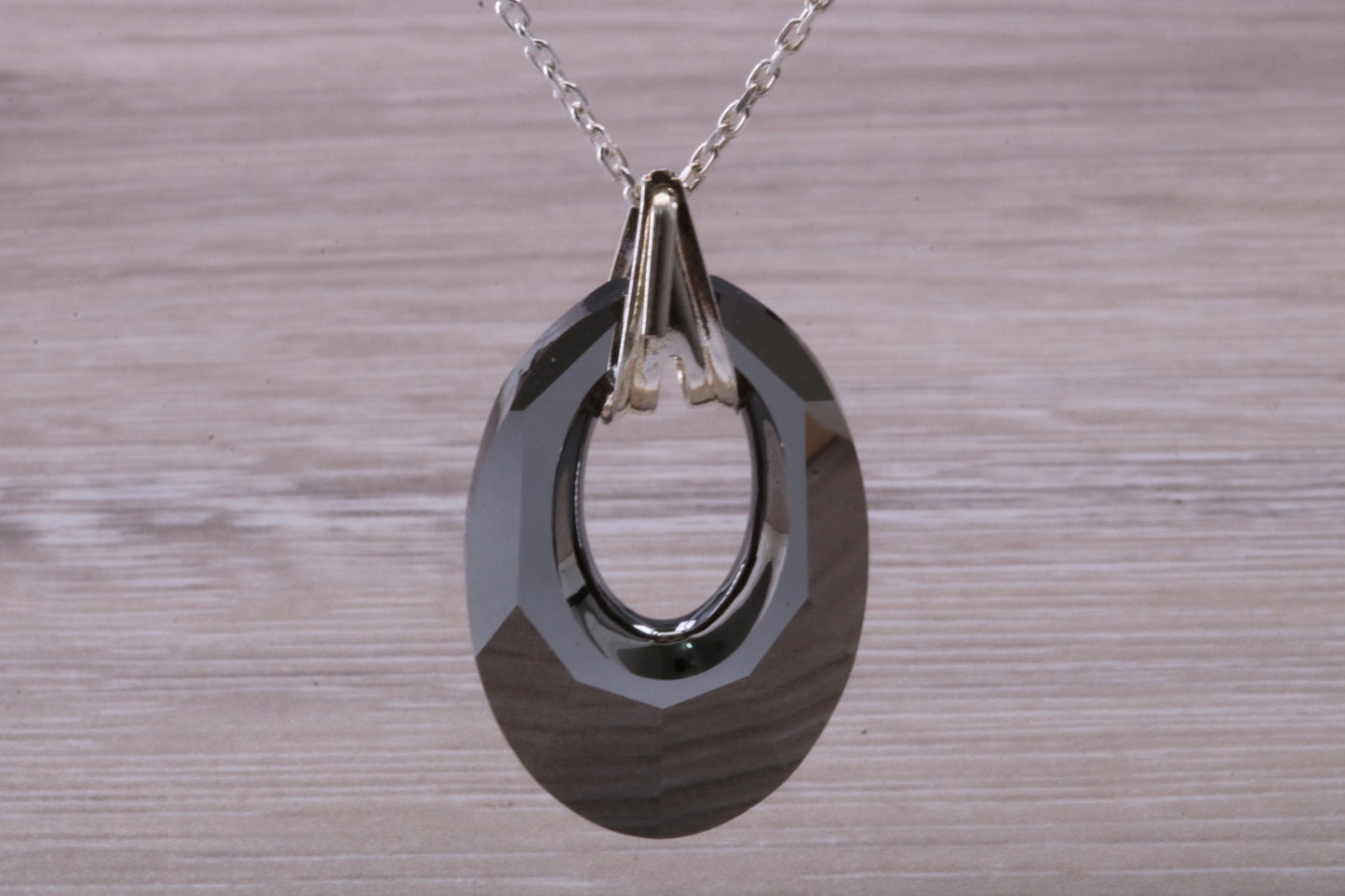 Dressy Real Hematite set Sterling Silver Necklace