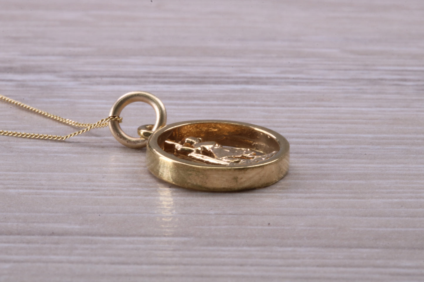 9ct Yellow Gold St Christopher Necklace