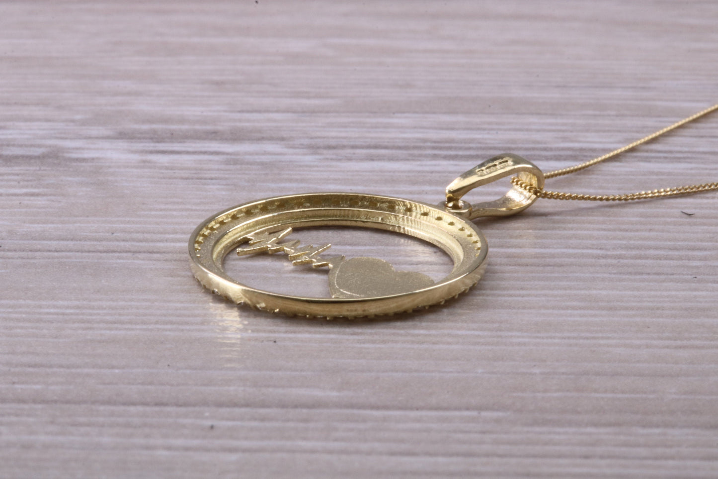 9ct Gold Heart Beat Necklace