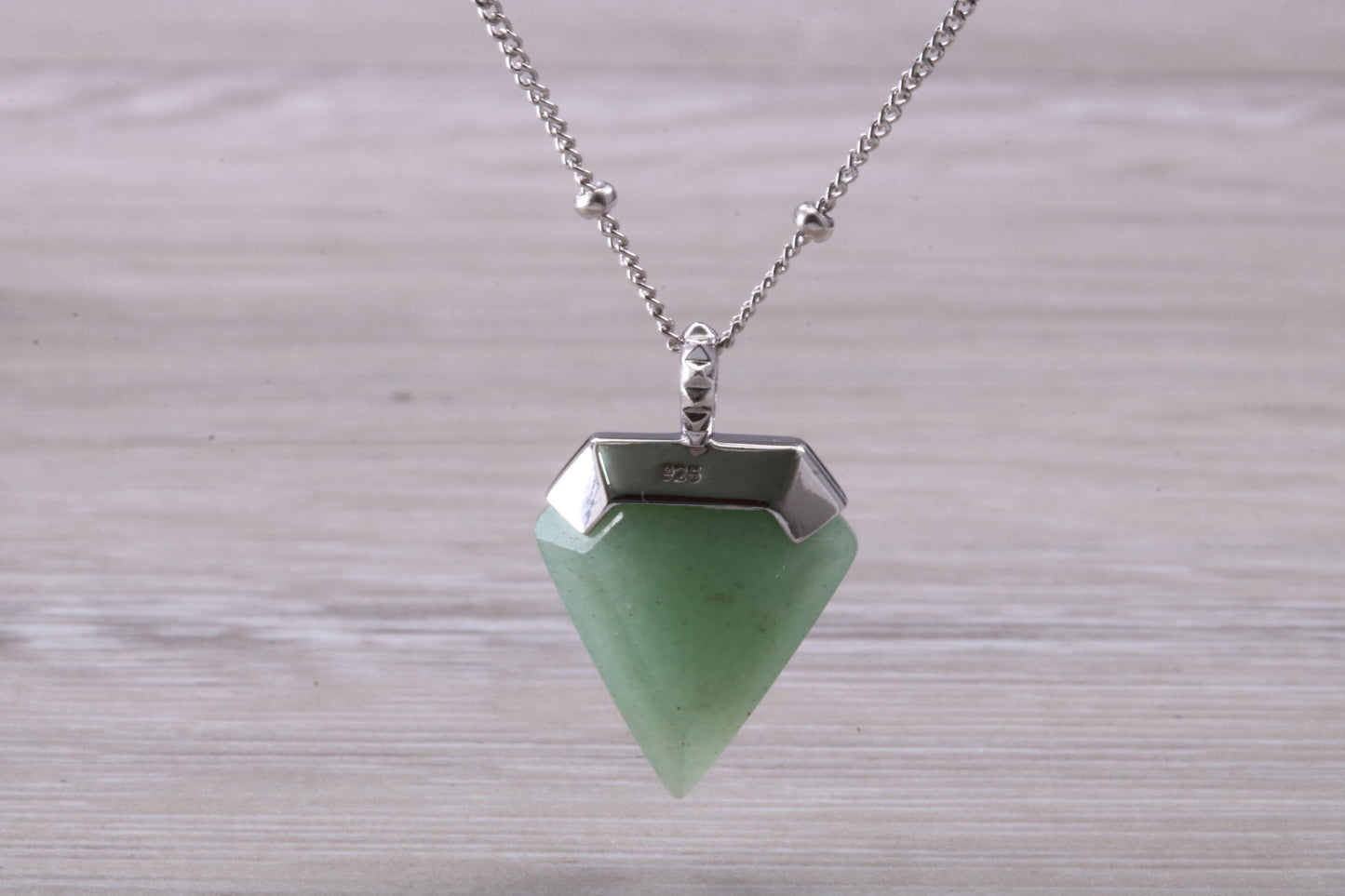 Natural Emerald Necklace set in Sterling Silver