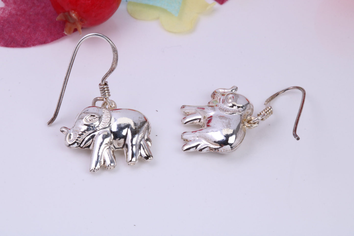 Elephant Dropper Earrings, Made from solid Sterling Silver