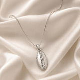 Cocoa Bean Necklace, made from solid cast Silver