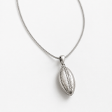 Cocoa Bean Necklace, made from solid cast Silver