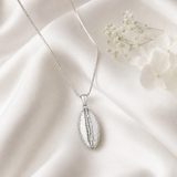 Cocoa Bean Necklace, made from solid cast Silver