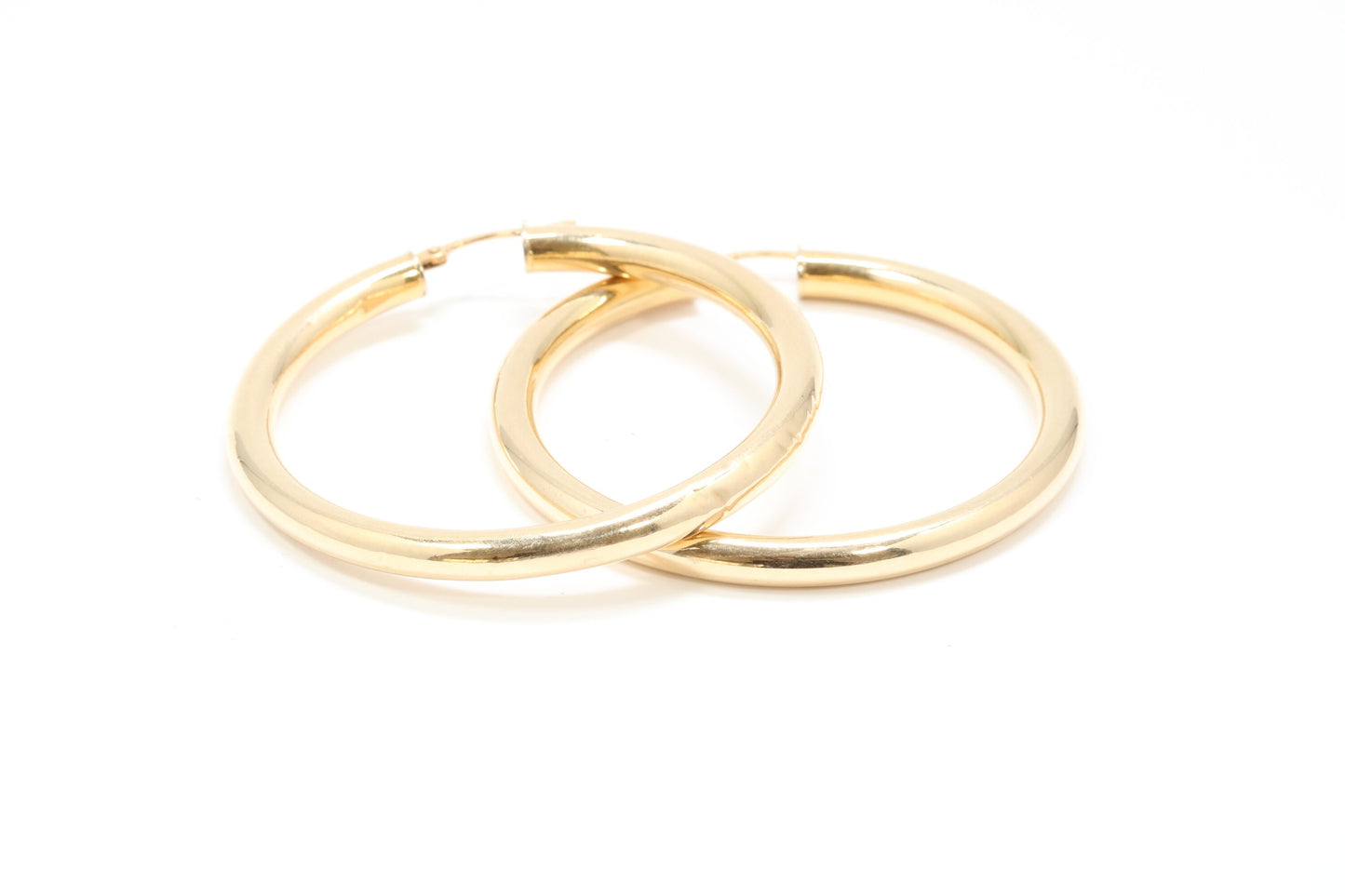 35 mm Round Hoop Creole Earrings Made from Solid 9ct Yellow Gold