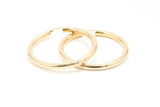 35 mm Round Hoop Creole Earrings Made from Solid 9ct Yellow Gold