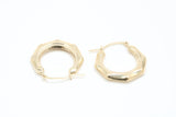 20 mm Long Hoop Creole Earrings Made from Solid 9ct Yellow Gold