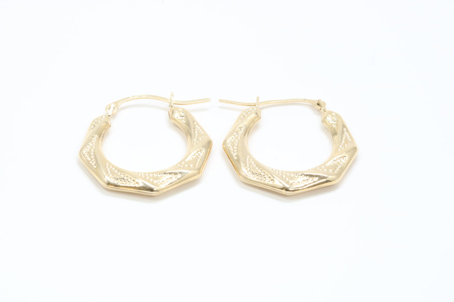 20 mm Long Hoop Creole Earrings Made from Solid 9ct Yellow Gold