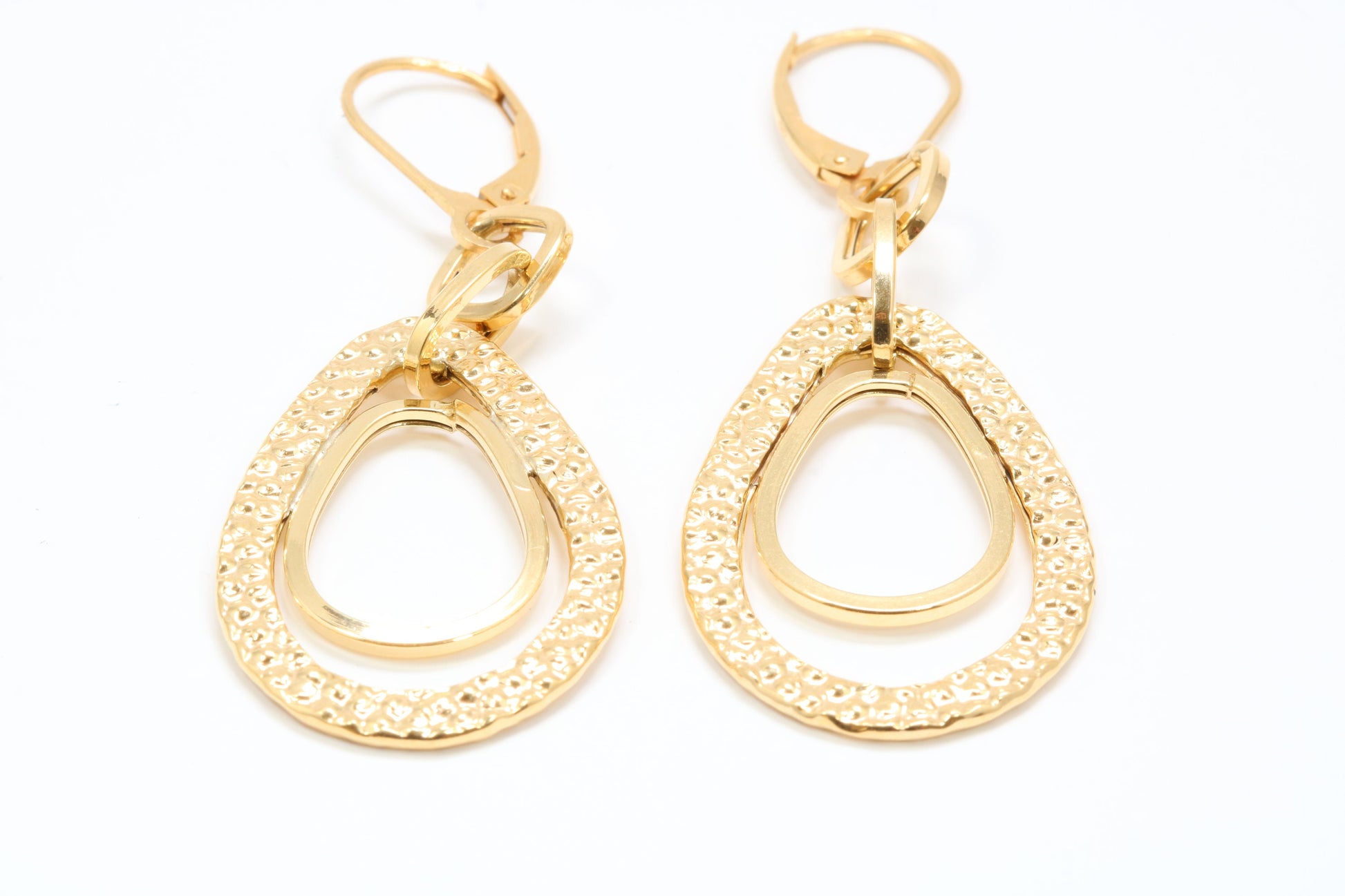 55 mm Long Creole Earrings Made from Solid 9ct Yellow Gold