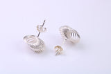 Mesh Stud Earrings Made from 925 Grade Sterling Silver