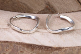 27 mm Long Hoop Creole Earrings Made from Solid 925 Grade Sterling Silver