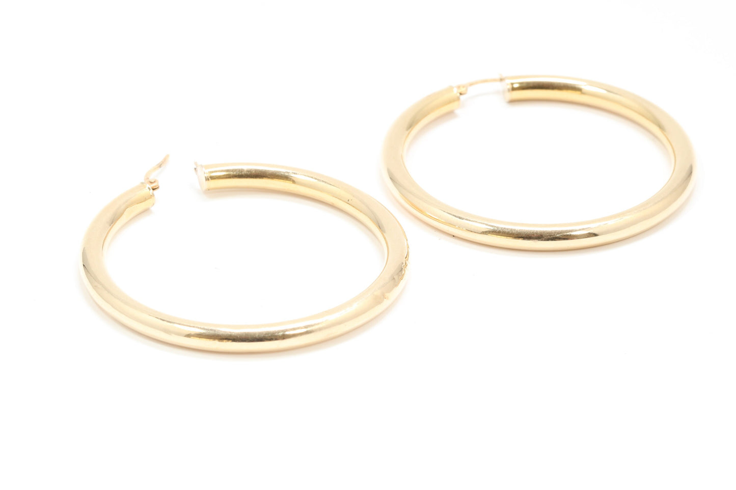 35 mm Round Hoop Creole Earrings Made from Solid 9ct Yellow Gold