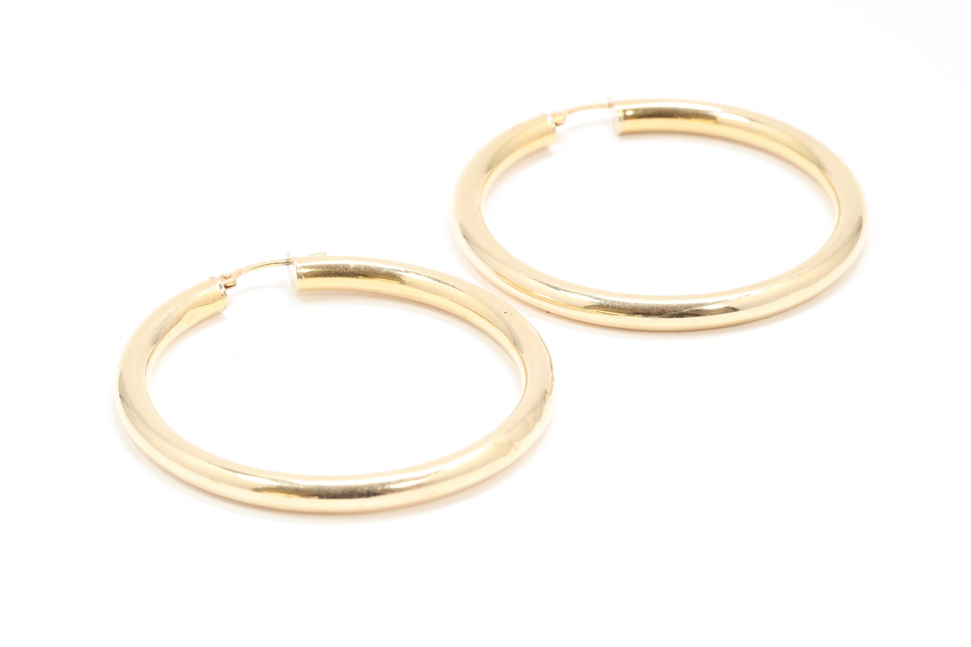 35 mm Round Hoop Creole Earrings Made from Solid 9ct Yellow Gold