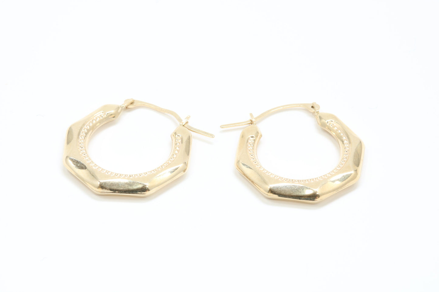 20 mm Long Hoop Creole Earrings Made from Solid 9ct Yellow Gold