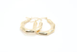 20 mm Long Hoop Creole Earrings Made from Solid 9ct Yellow Gold