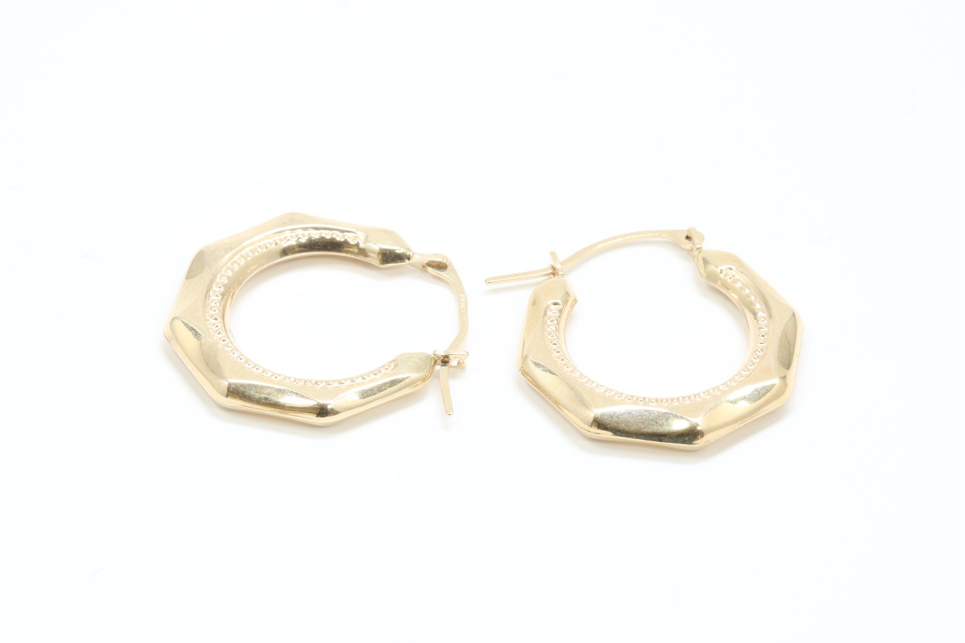 20 mm Long Hoop Creole Earrings Made from Solid 9ct Yellow Gold