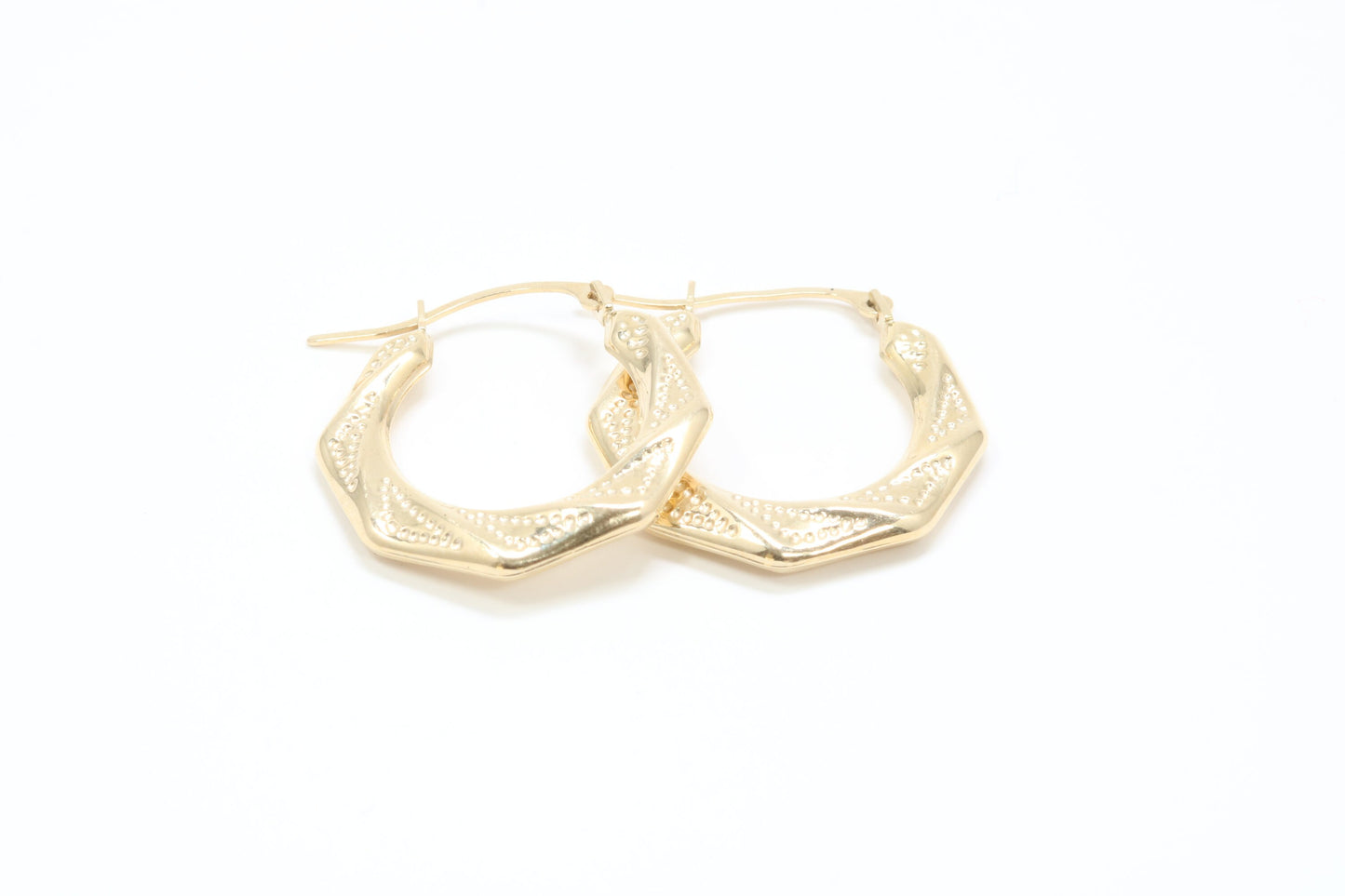 20 mm Long Hoop Creole Earrings Made from Solid 9ct Yellow Gold