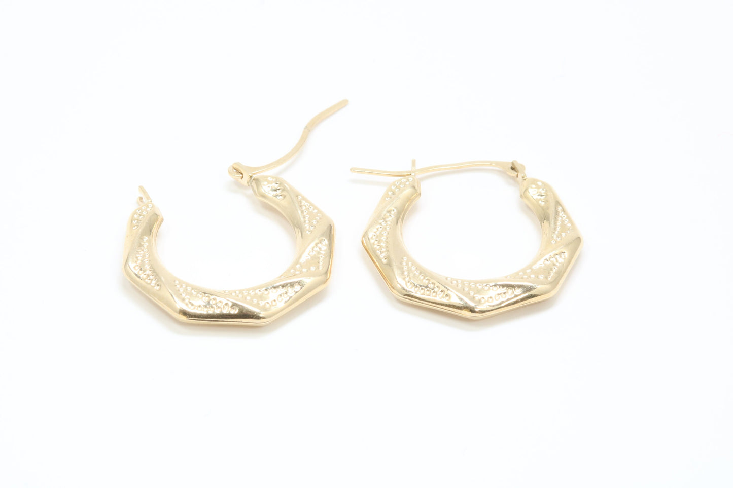 20 mm Long Hoop Creole Earrings Made from Solid 9ct Yellow Gold