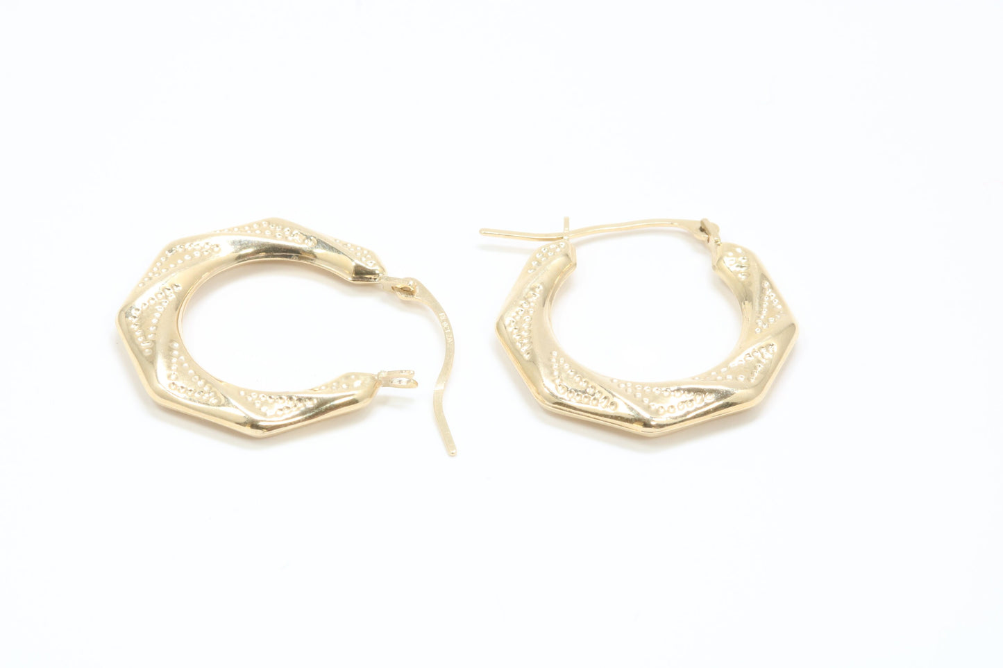 20 mm Long Hoop Creole Earrings Made from Solid 9ct Yellow Gold