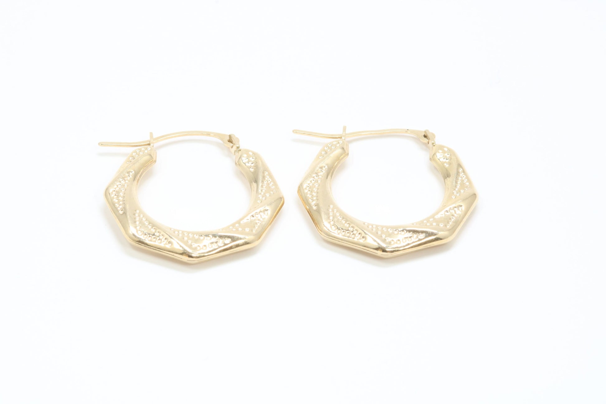 20 mm Long Hoop Creole Earrings Made from Solid 9ct Yellow Gold