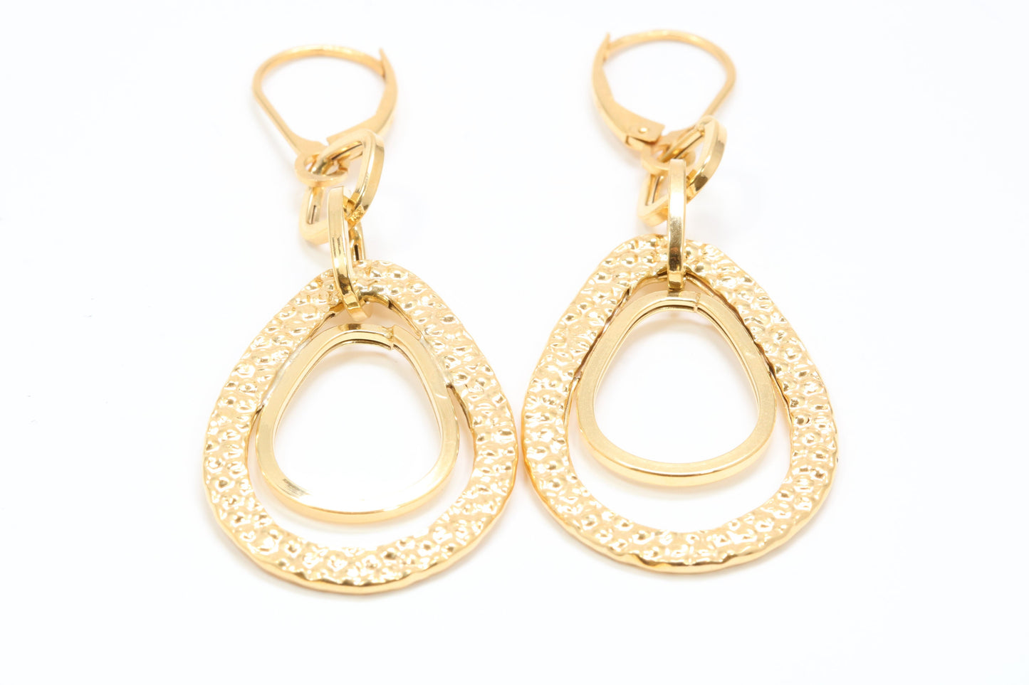 55 mm Long Creole Earrings Made from Solid 9ct Yellow Gold